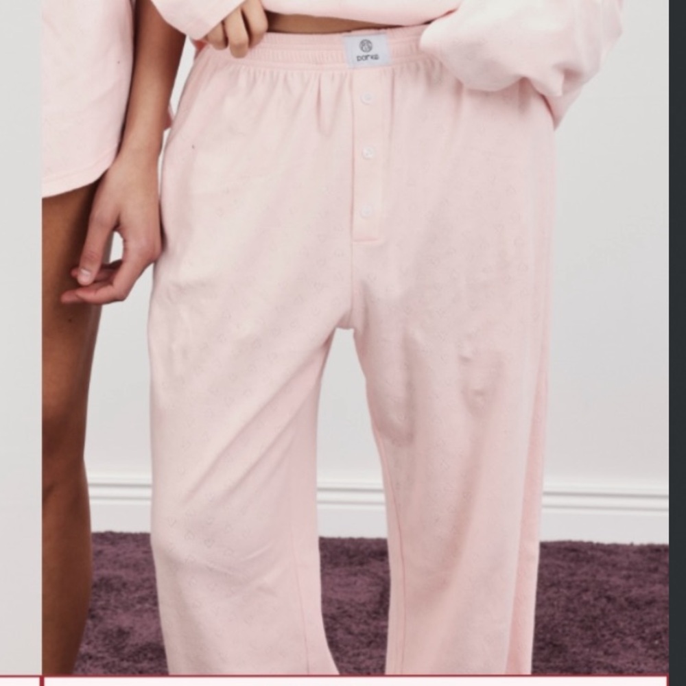 Parke Valentine’s Day Collection Ballet Pink Heart Pointelle Pants
